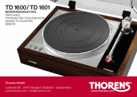 Thorens TD-1600-1601-Owners-Manual